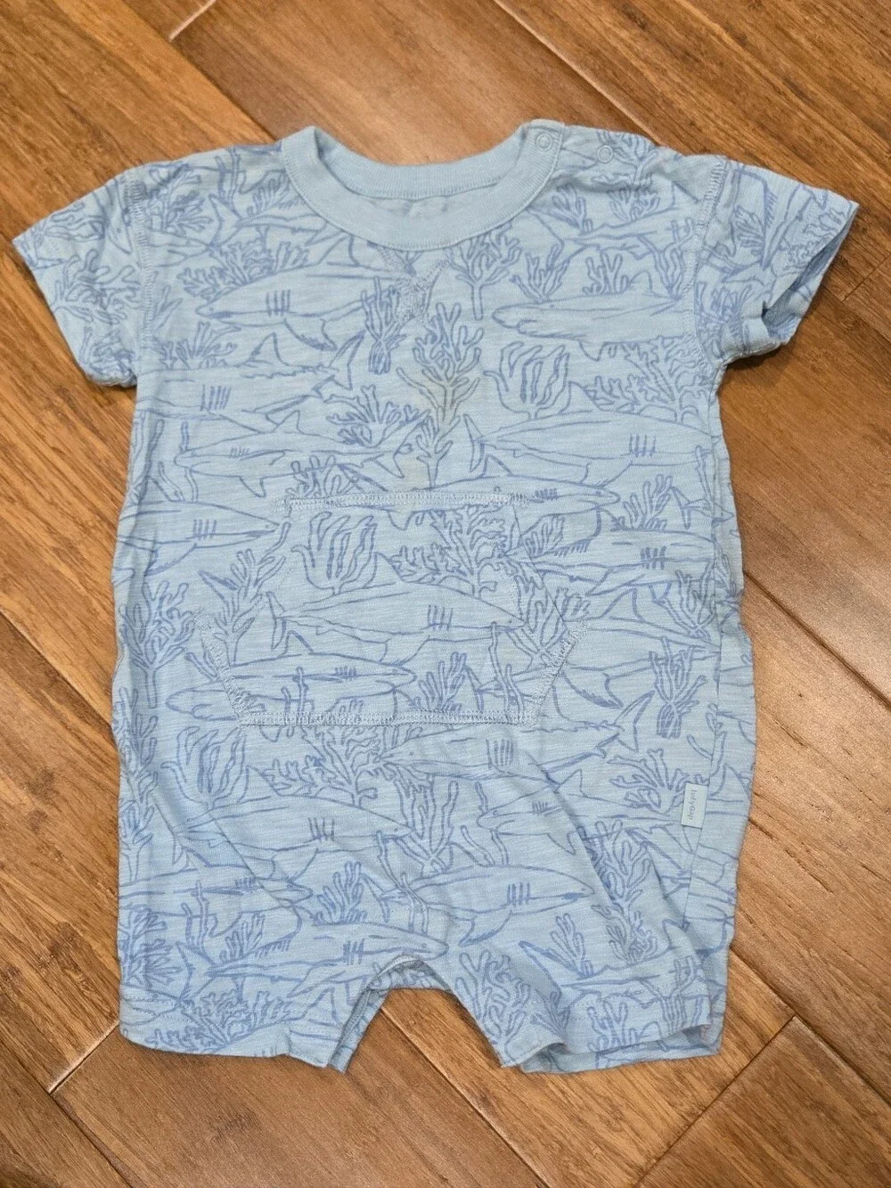 Gap Baby Toddler Blue Shark Shorts Romper